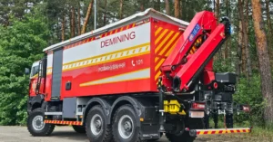 Tital heavy pyrotechnic EOD vehicle for demining operations